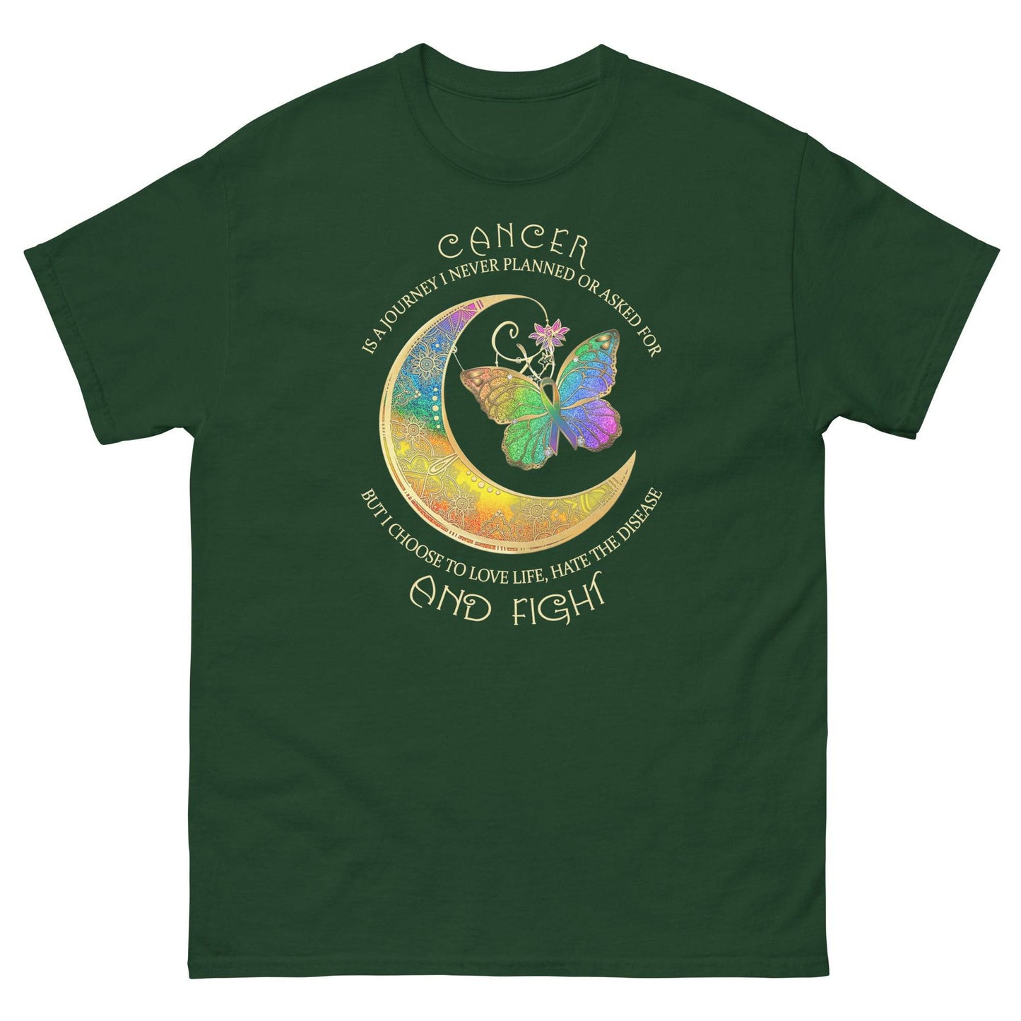 Cancer Awareness Fight Classic Tee - JohnVsGBMForest GreenS