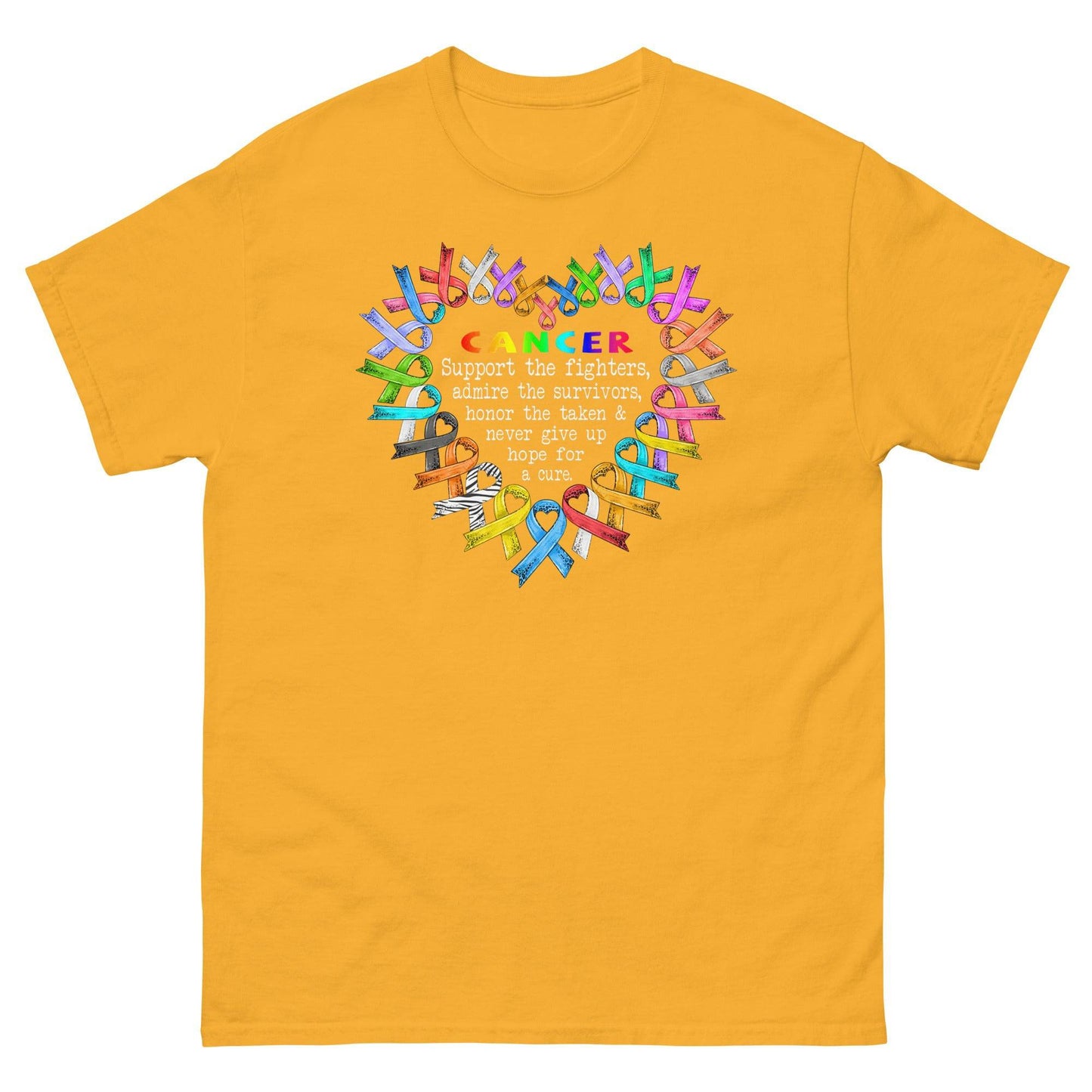 Cancer Awareness Fighters Classic Tee - JohnVsGBMGoldS