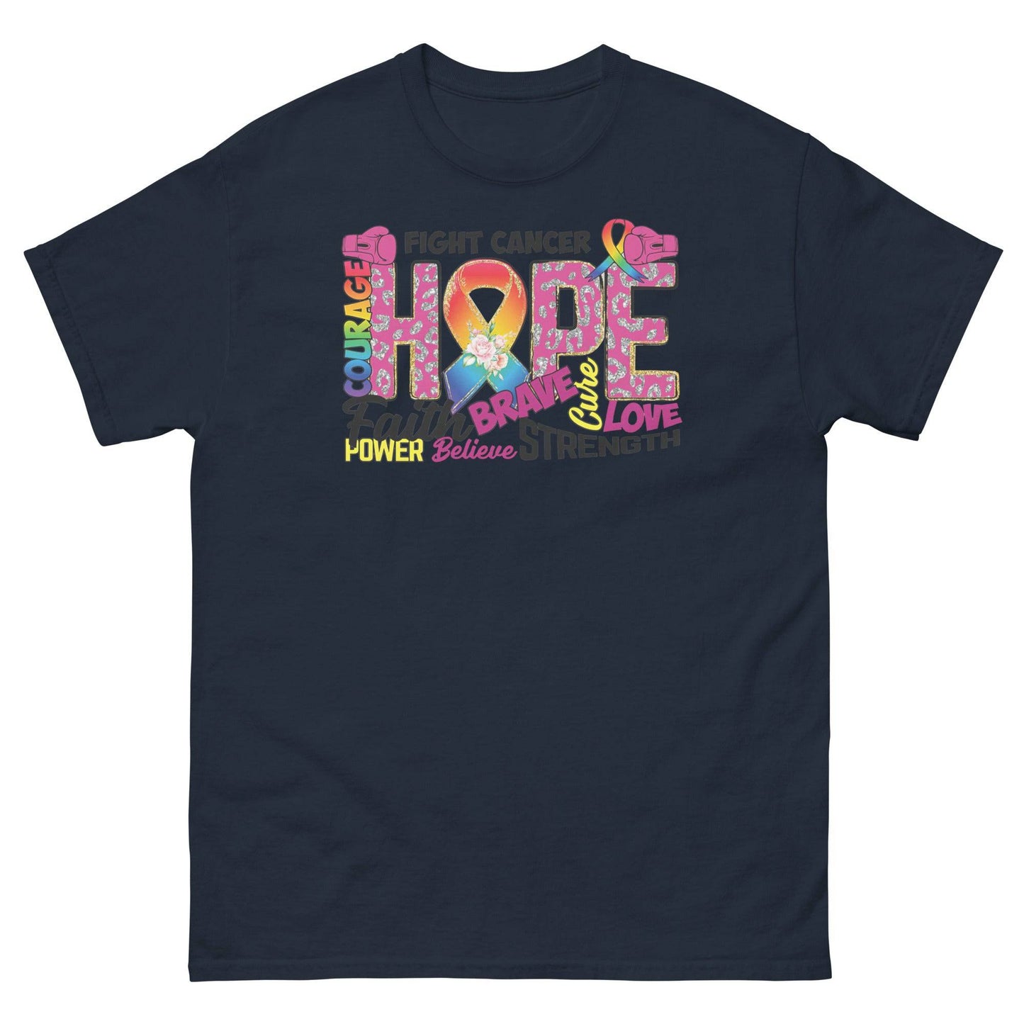 Cancer Awareness Hope Classic Tee - JohnVsGBMNavyS