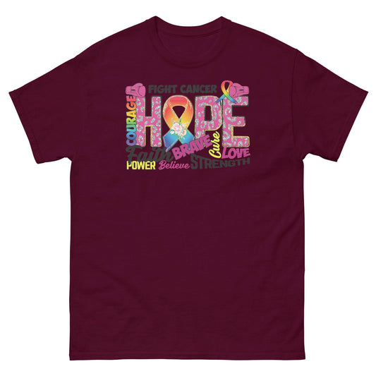 Cancer Awareness Hope Classic Tee - JohnVsGBMMaroonS