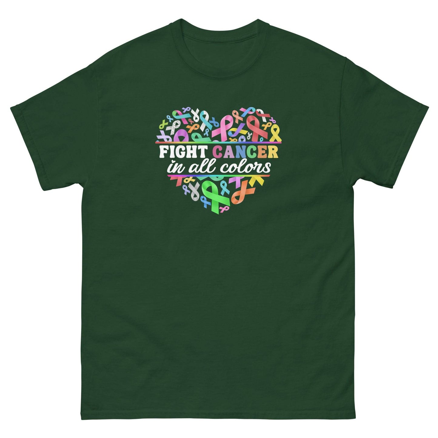 Cancer Awareness Ribbons Classic Tee - JohnVsGBMForest GreenS