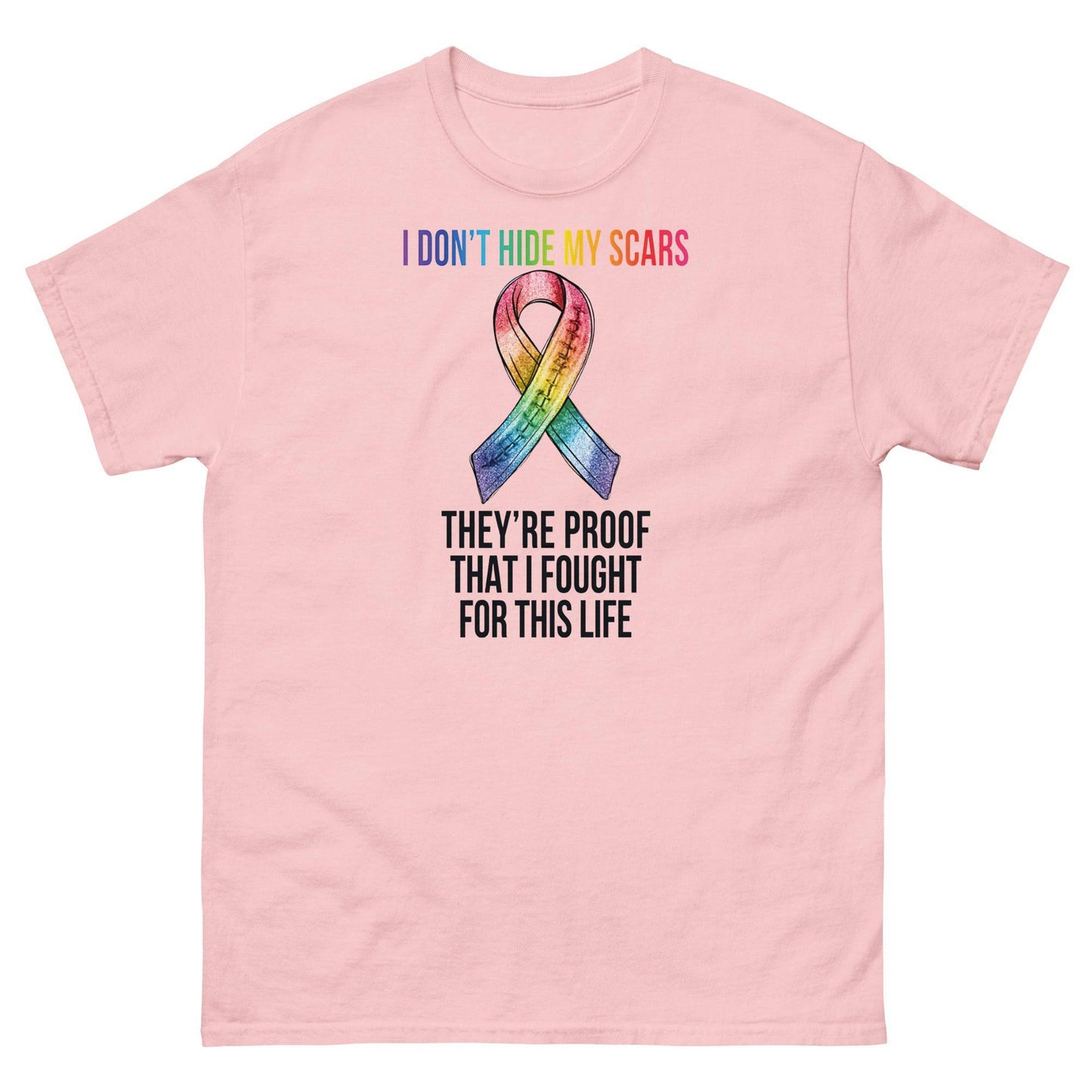 Cancer Awareness Scars Classic Tee - JohnVsGBMLight PinkS