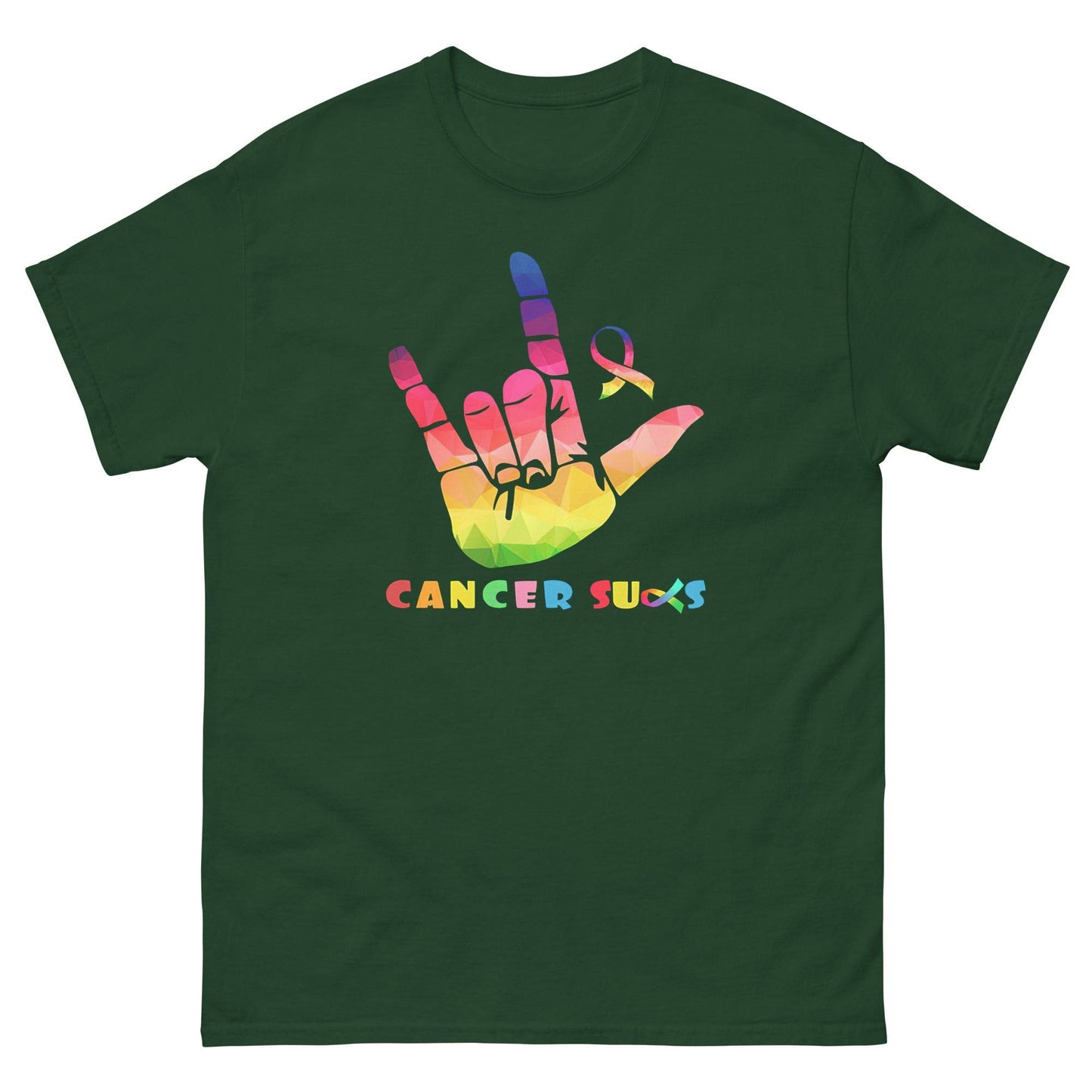 Cancer Awareness Sucks Classic Tee - JohnVsGBMForest GreenS