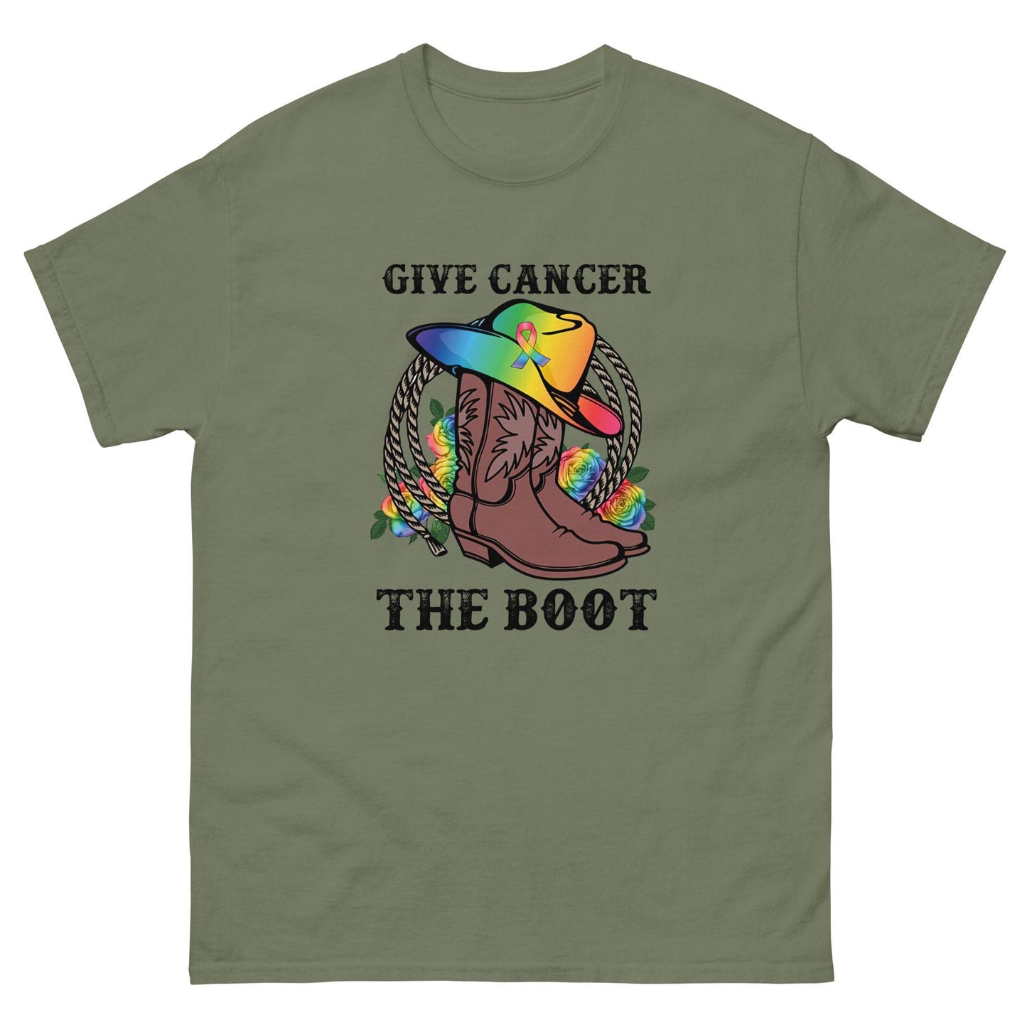 Cancer Boot Classic Tee - JohnVsGBMMilitary GreenS