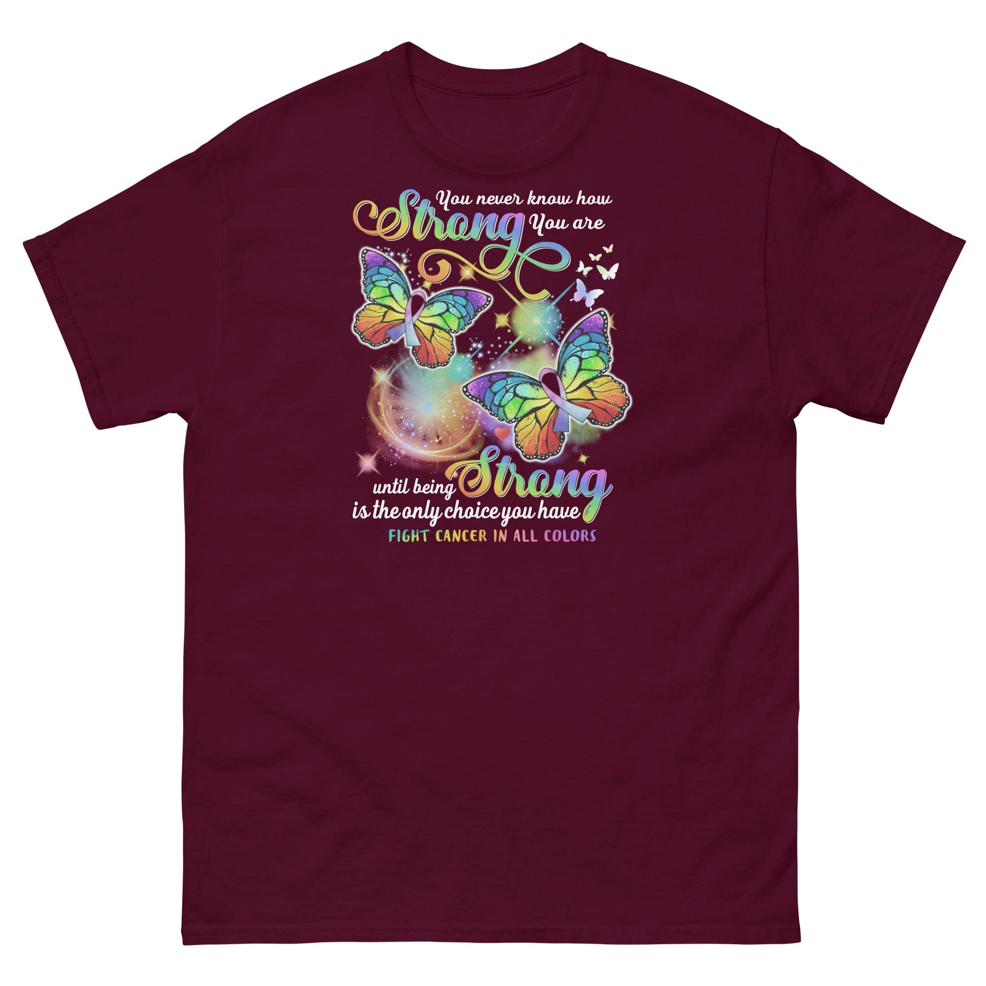 Cancer Butterflys Tee - JohnVsGBMMaroonS