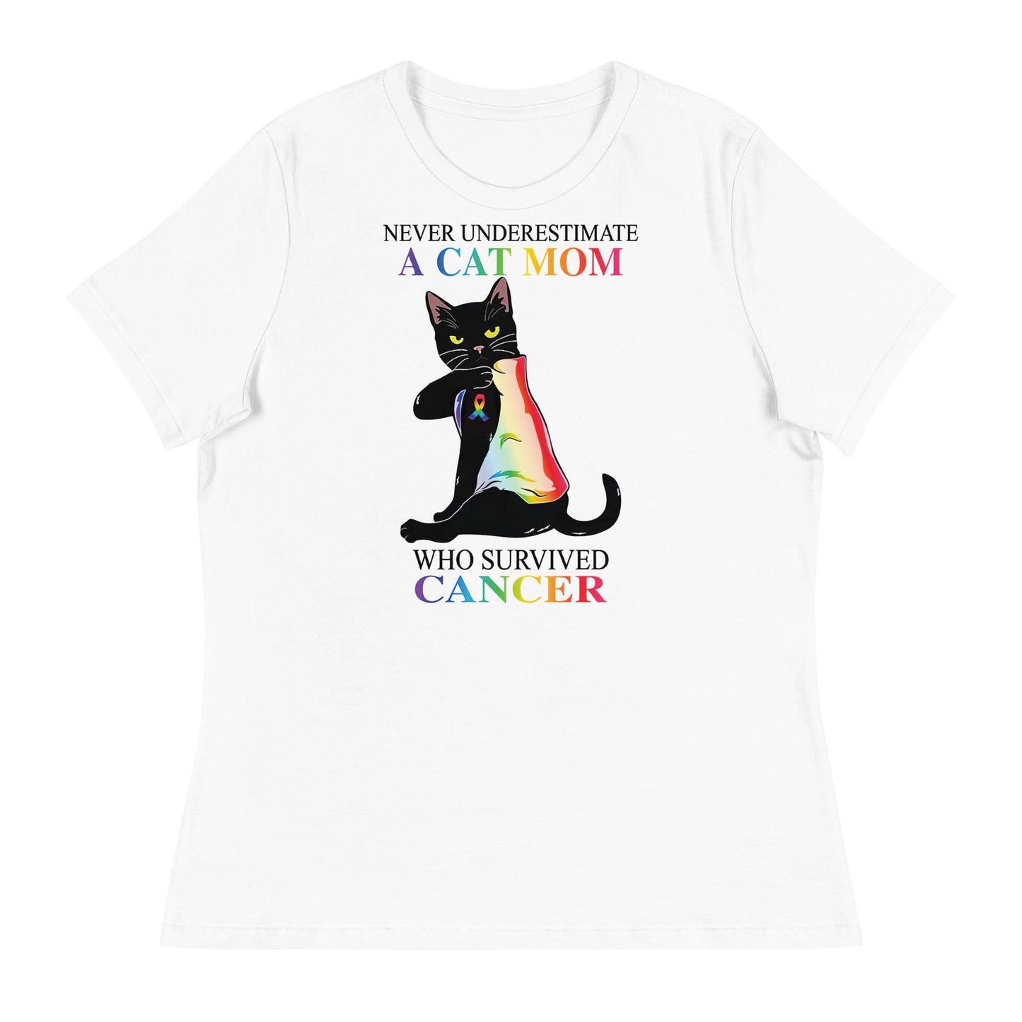 Cancer Cat Mom Women's Relaxed Tee - JohnVsGBMWhiteS