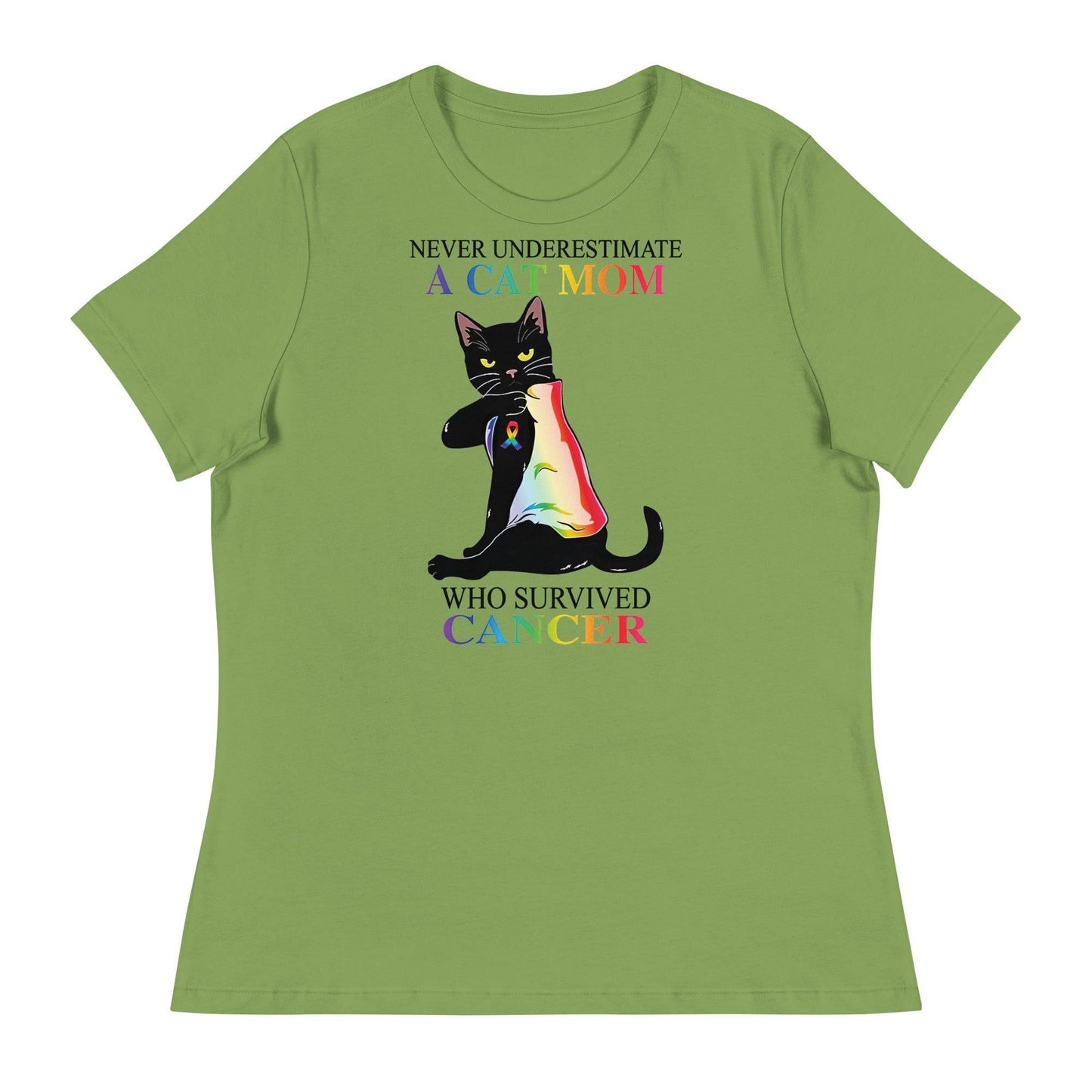 Cancer Cat Mom Women's Relaxed Tee - JohnVsGBMLeafS