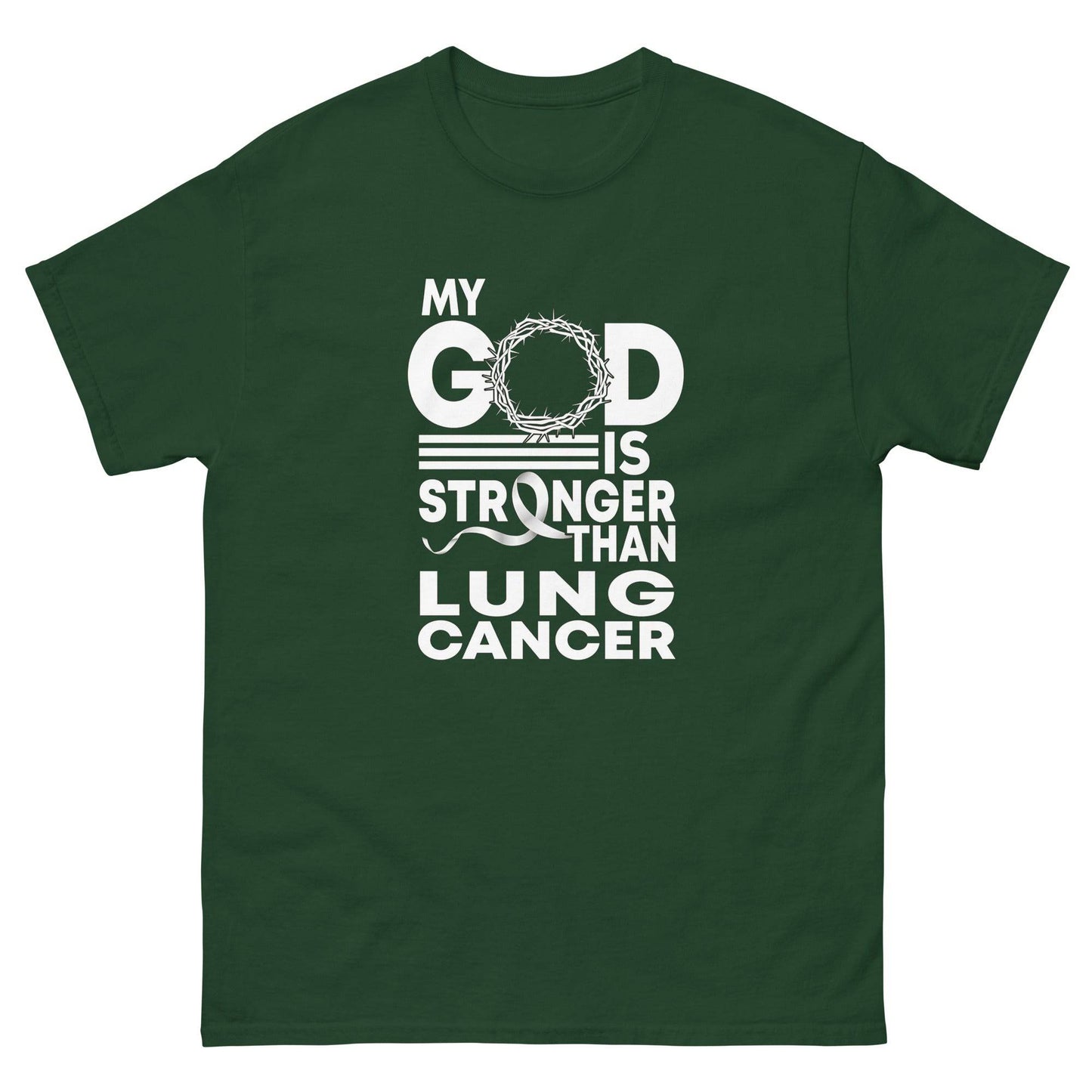 Cancer God is Strong Classic Tee - JohnVsGBMForest GreenS