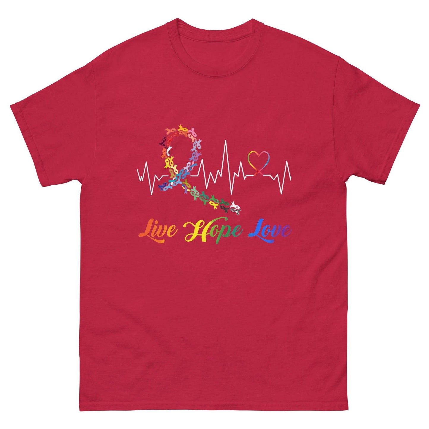 Cancer Heartbeat Classic Tee - JohnVsGBMCardinalS