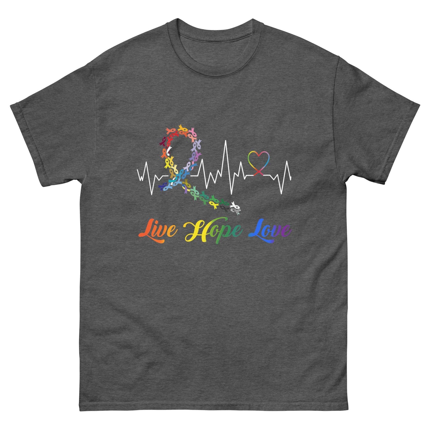 Cancer Heartbeat Classic Tee - JohnVsGBMDark HeatherS