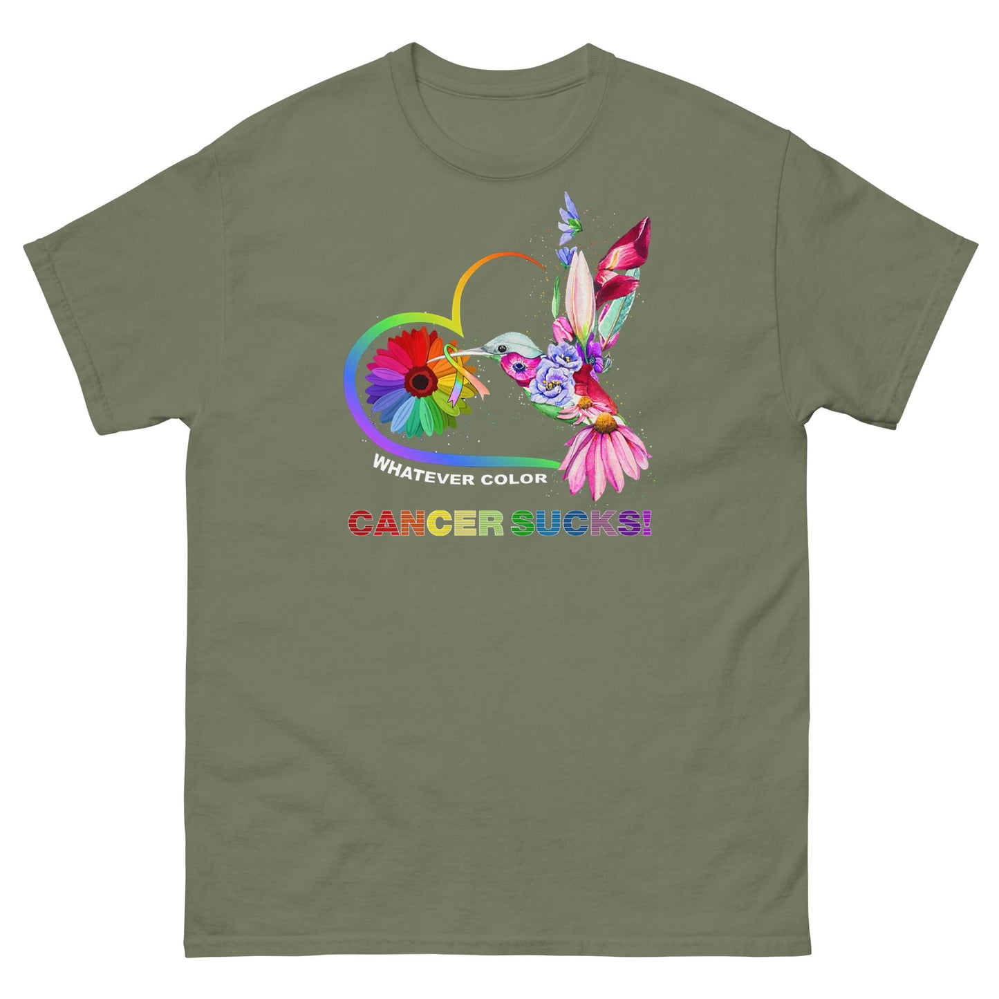 Cancer Hero Cape Classic Tee - JohnVsGBMMilitary GreenS