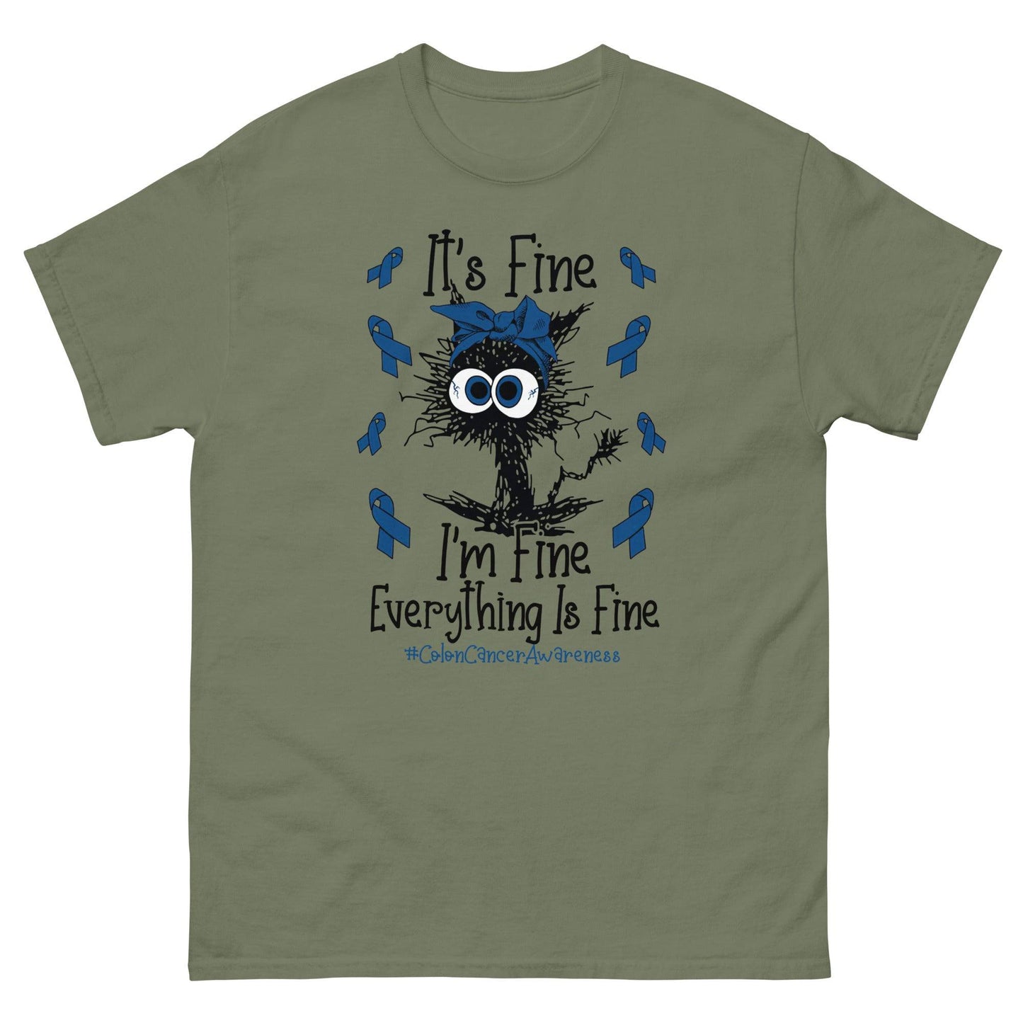 Cancer I am Fine Classic Tee - JohnVsGBMMilitary GreenS