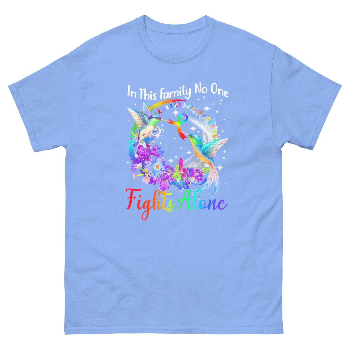 Cancer No One Fights Alone Classic Tee - JohnVsGBMCarolina BlueS