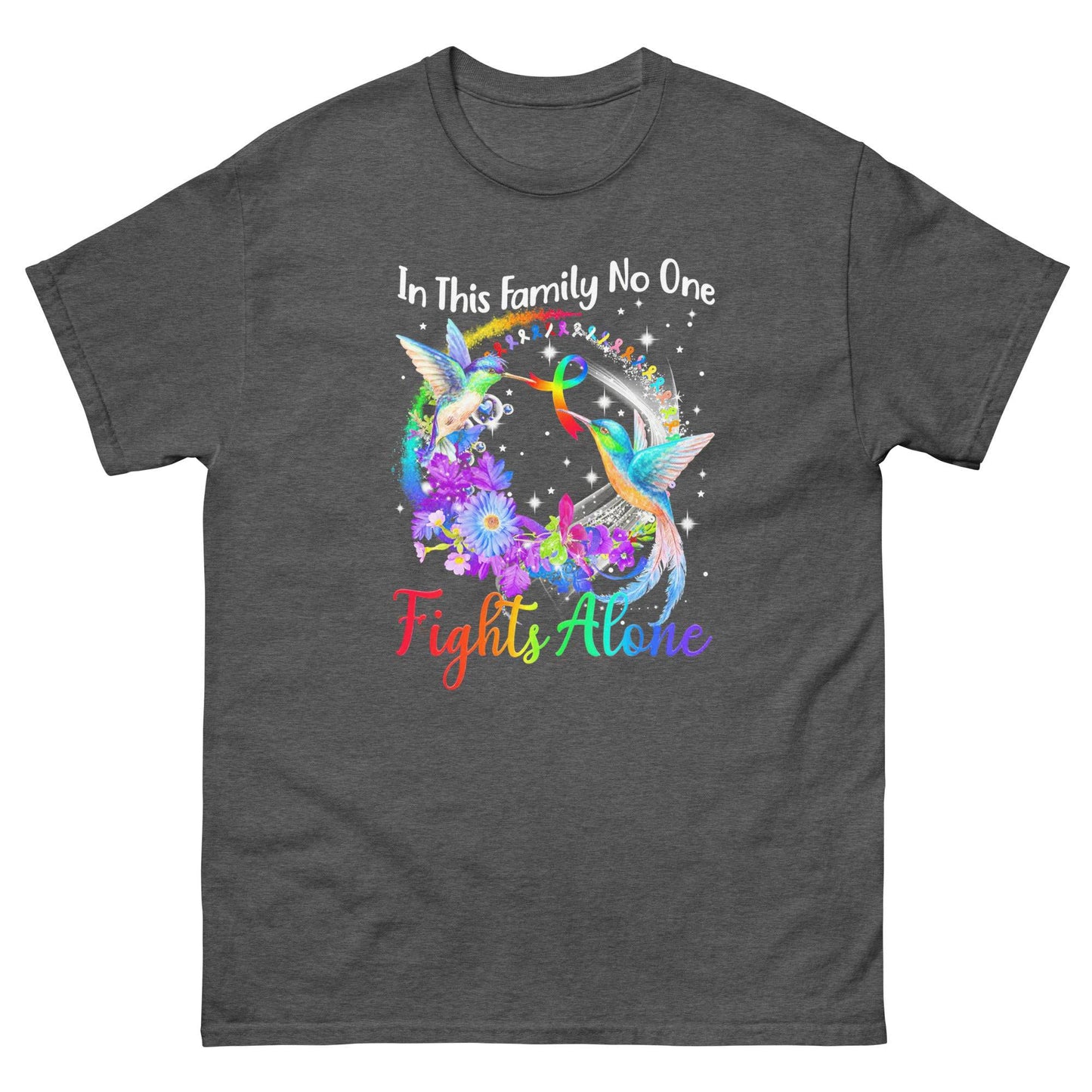 Cancer No One Fights Alone Classic Tee - JohnVsGBMDark HeatherS