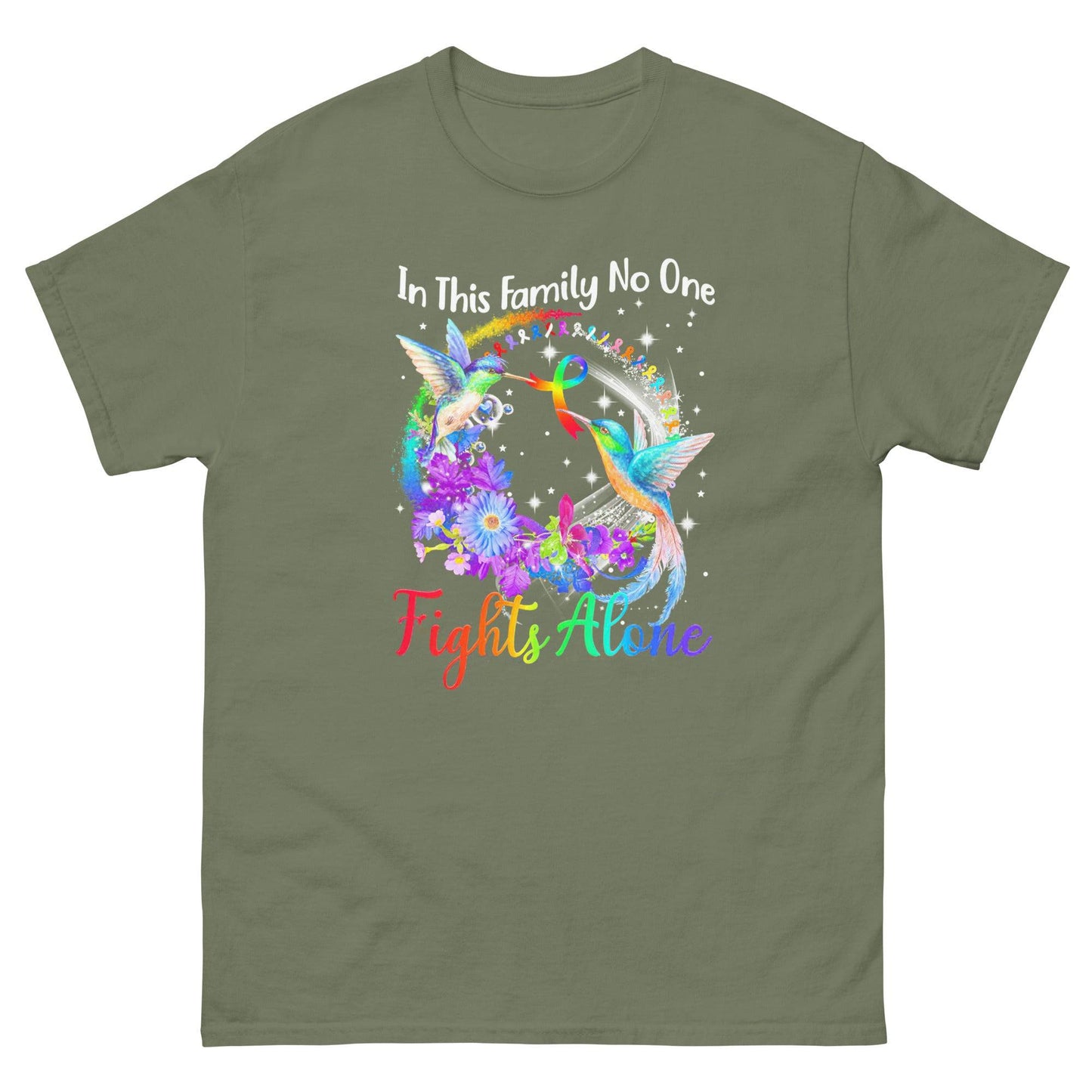 Cancer No One Fights Alone Classic Tee - JohnVsGBMMilitary GreenS