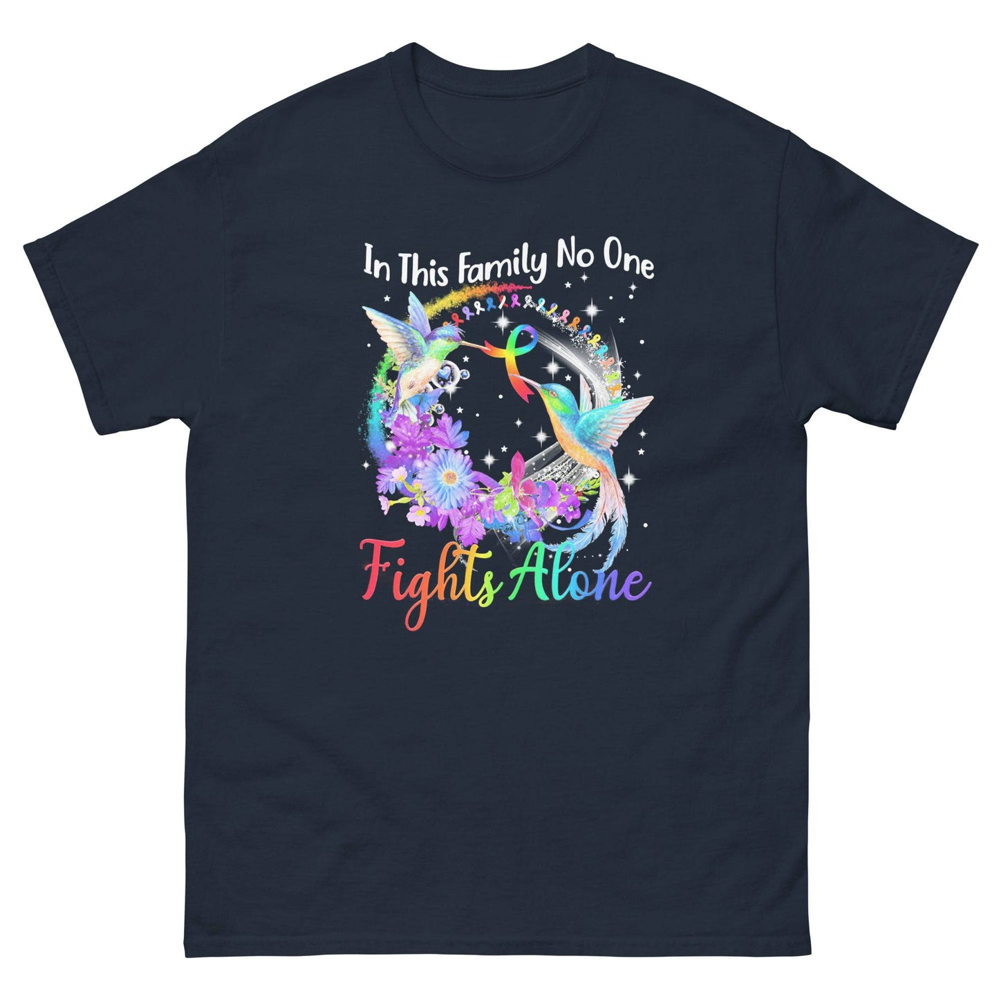 Cancer No One Fights Alone Classic Tee - JohnVsGBMNavyS