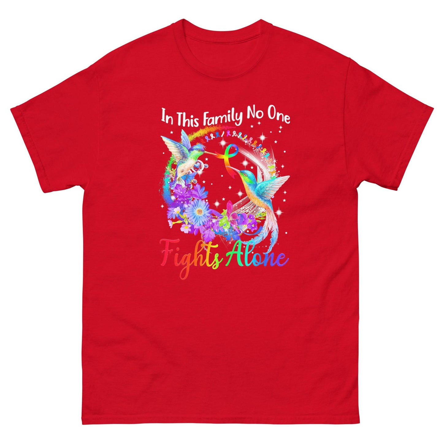 Cancer No One Fights Alone Classic Tee - JohnVsGBMRedS