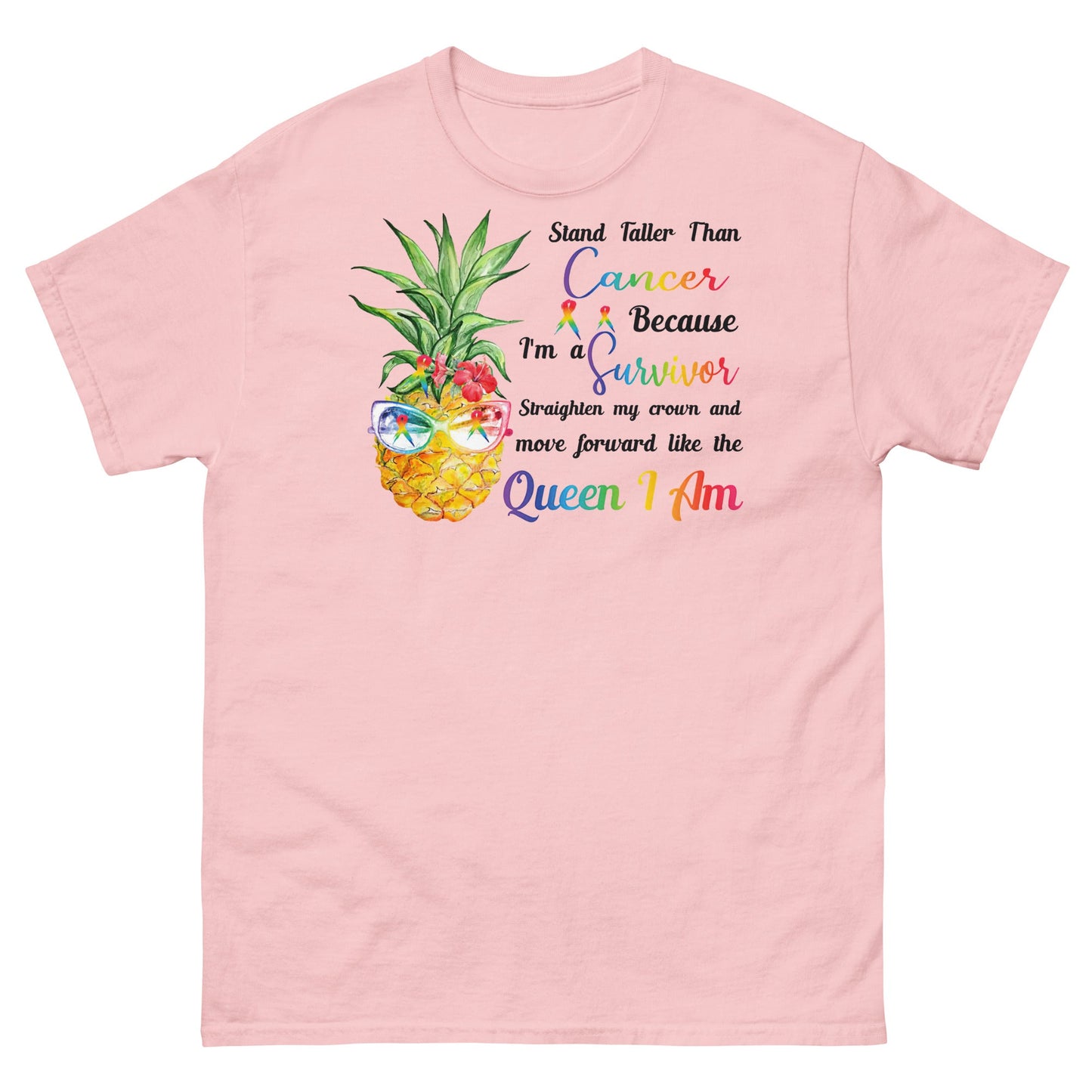 Cancer Pineapple Queen Tee - JohnVsGBMLight PinkS