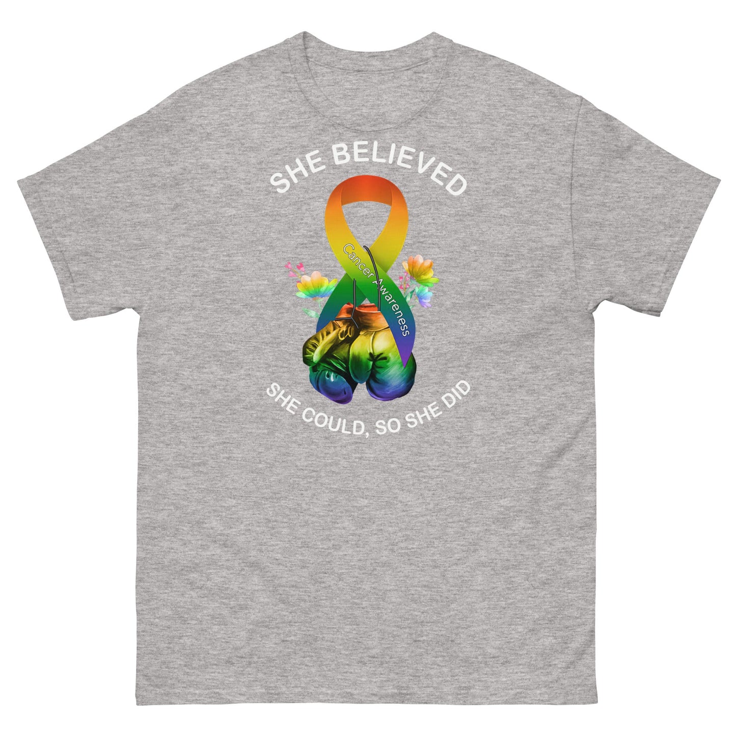 Cancer She Believed Tee - JohnVsGBMSport GreyS