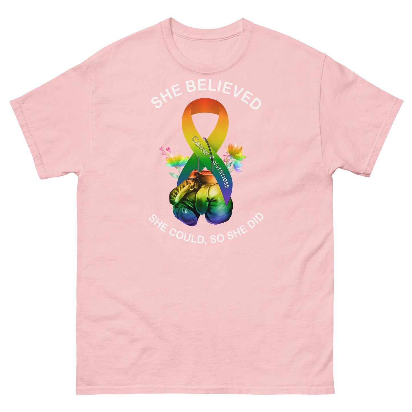 Cancer She Believed Tee - JohnVsGBMLight PinkS