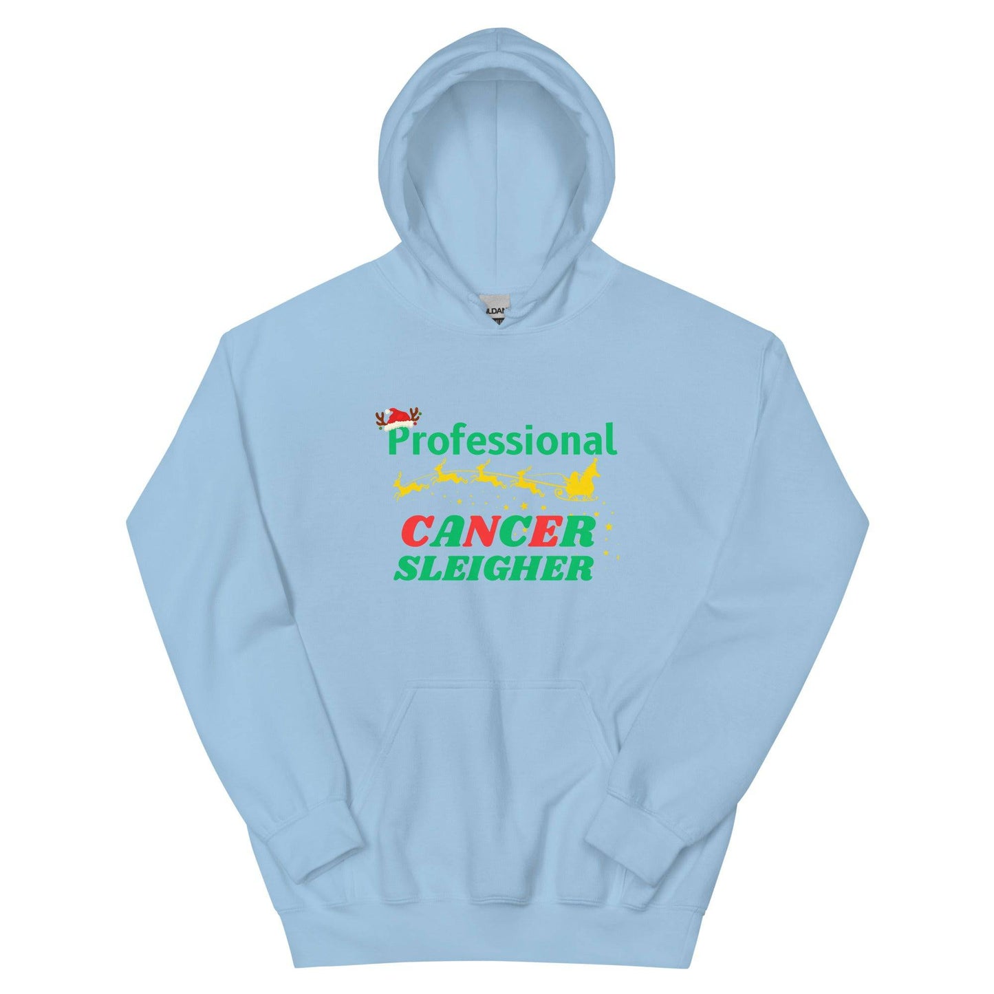 Cancer Sleigher Hoodie - JohnVsGBMLight BlueS