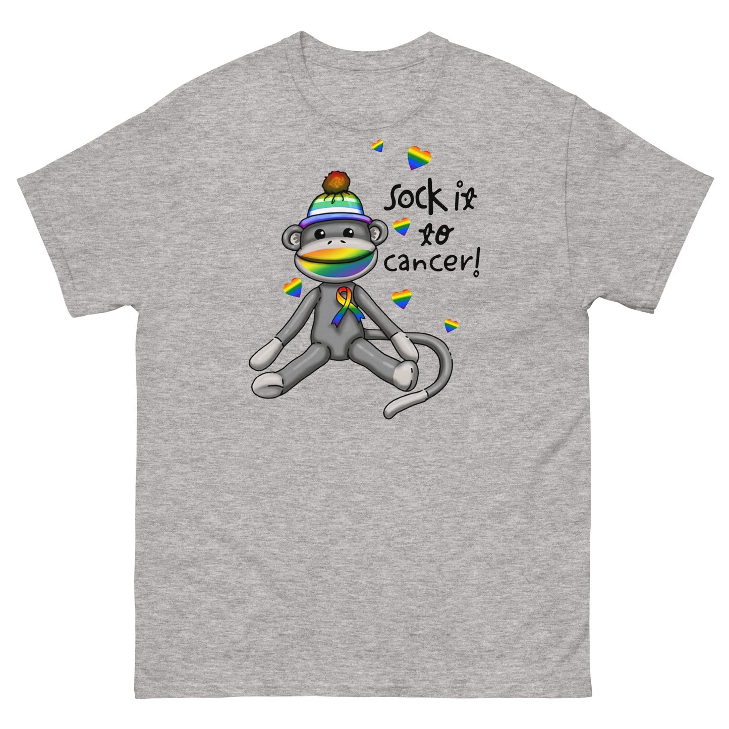 Cancer Sock Tee - JohnVsGBMSport GreyS