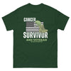 Cancer Survivor and Veteran Tee - JohnVsGBMForest GreenS