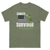 Cancer Survivor and Veteran Tee - JohnVsGBMMilitary GreenS