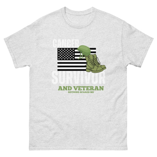 Cancer Survivor and Veteran Tee - JohnVsGBMAshS