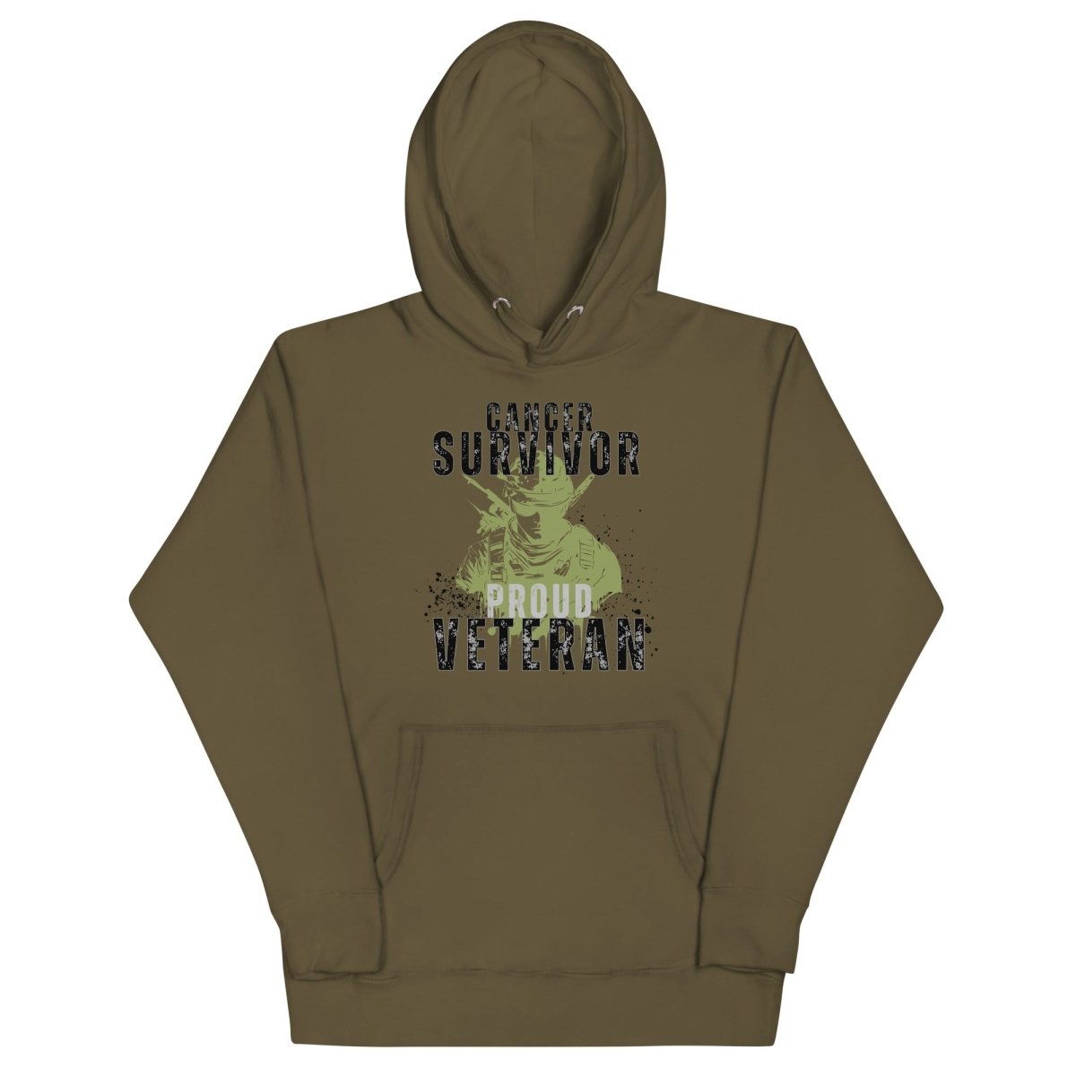 Cancer Survivor Soldier Green Hoodie - JohnVsGBMMilitary GreenS