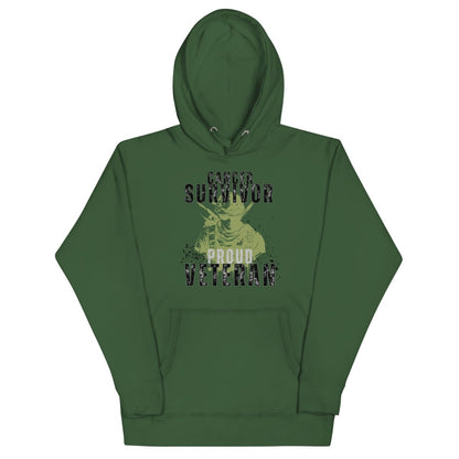 Cancer Survivor Soldier Green Hoodie - JohnVsGBMForest GreenS