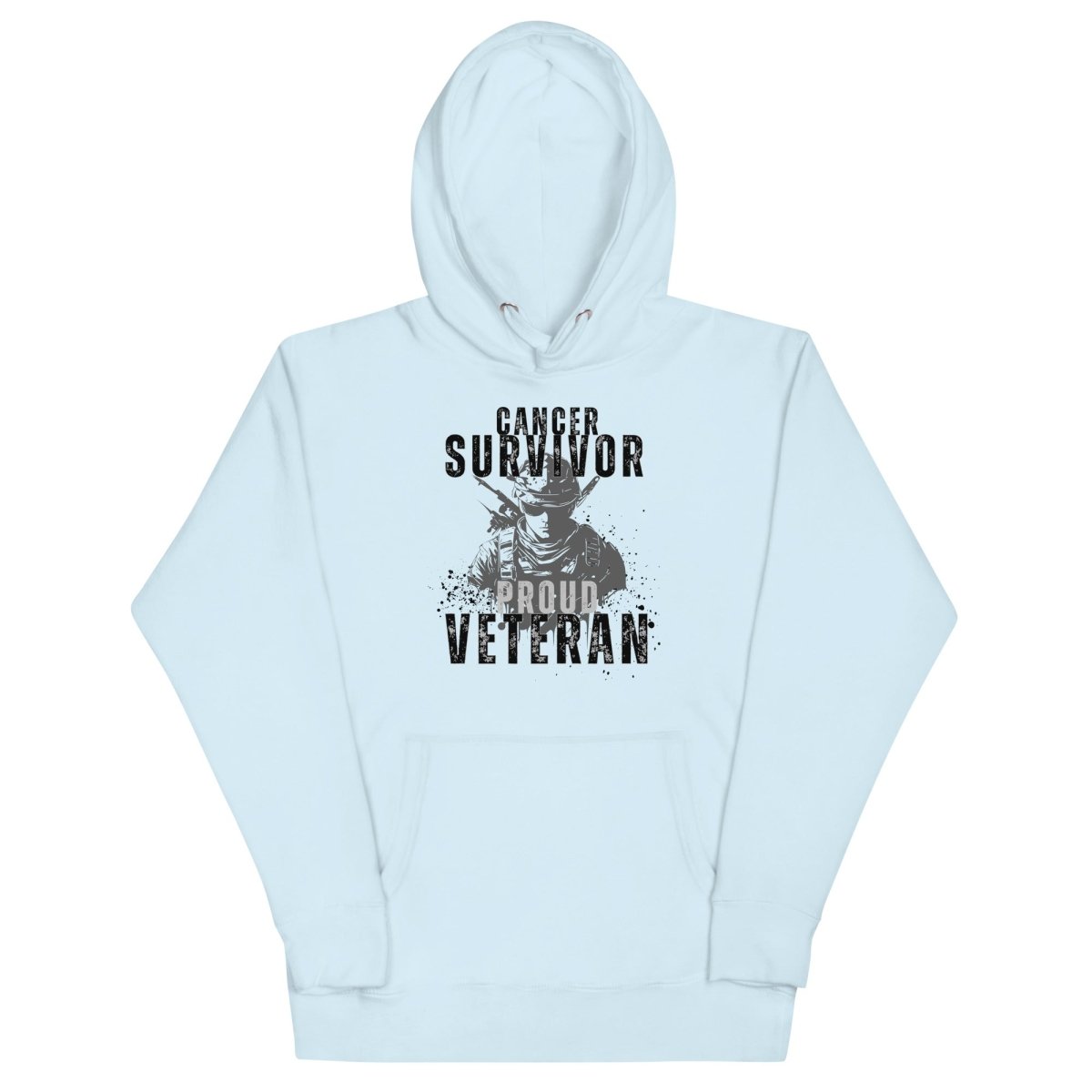 Cancer Survivor Soldier Grey Hoodie - JohnVsGBMSky BlueS