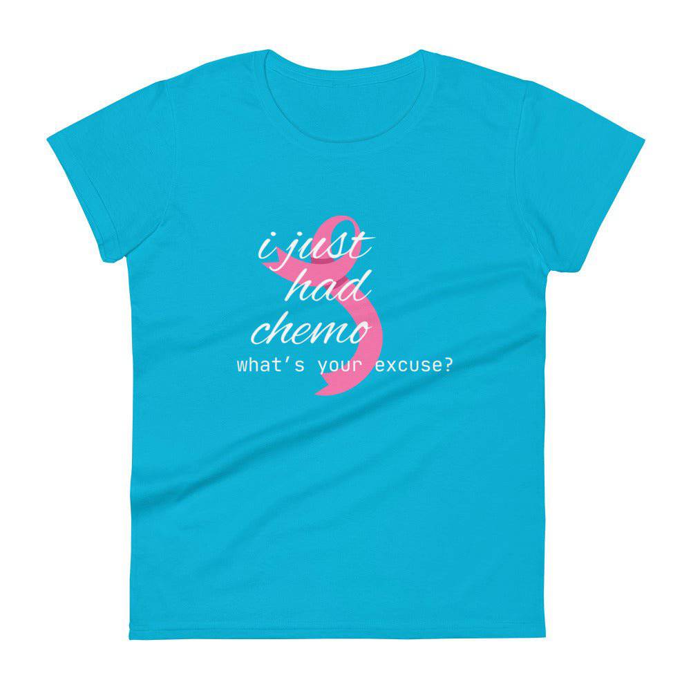 Chemo Awareness Ladies Tee - JohnVsGBMCaribbean BlueS