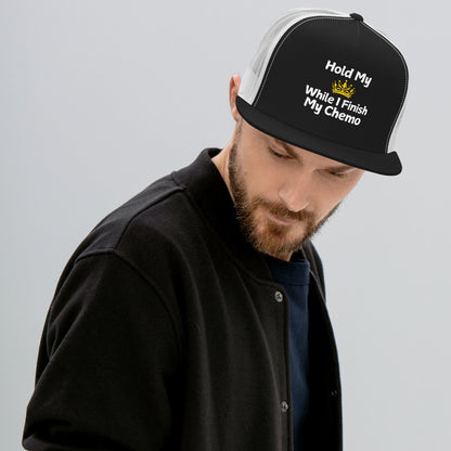 Chemo Hold my Crown Trucker Cap - JohnVsGBMSilver/ Black