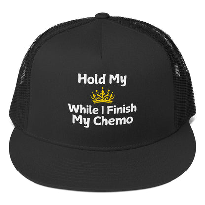 Chemo Hold my Crown Trucker Cap - JohnVsGBMBlack