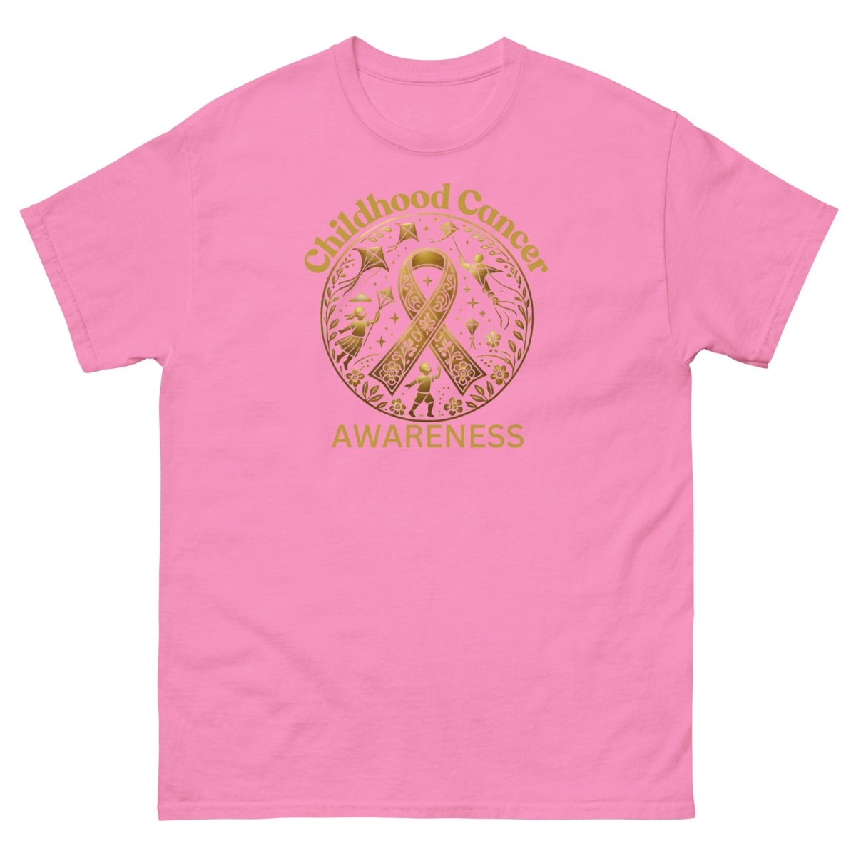 Childhood Cancer Adult Gold Tee - JohnVsGBMAzaleaS