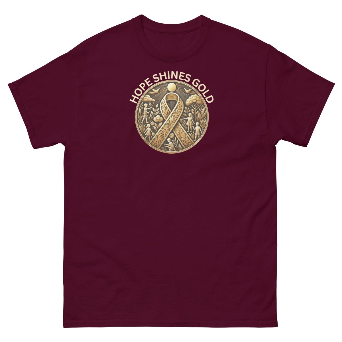 Childhood Cancer Adult Hope Shine Tee - JohnVsGBMMaroonS