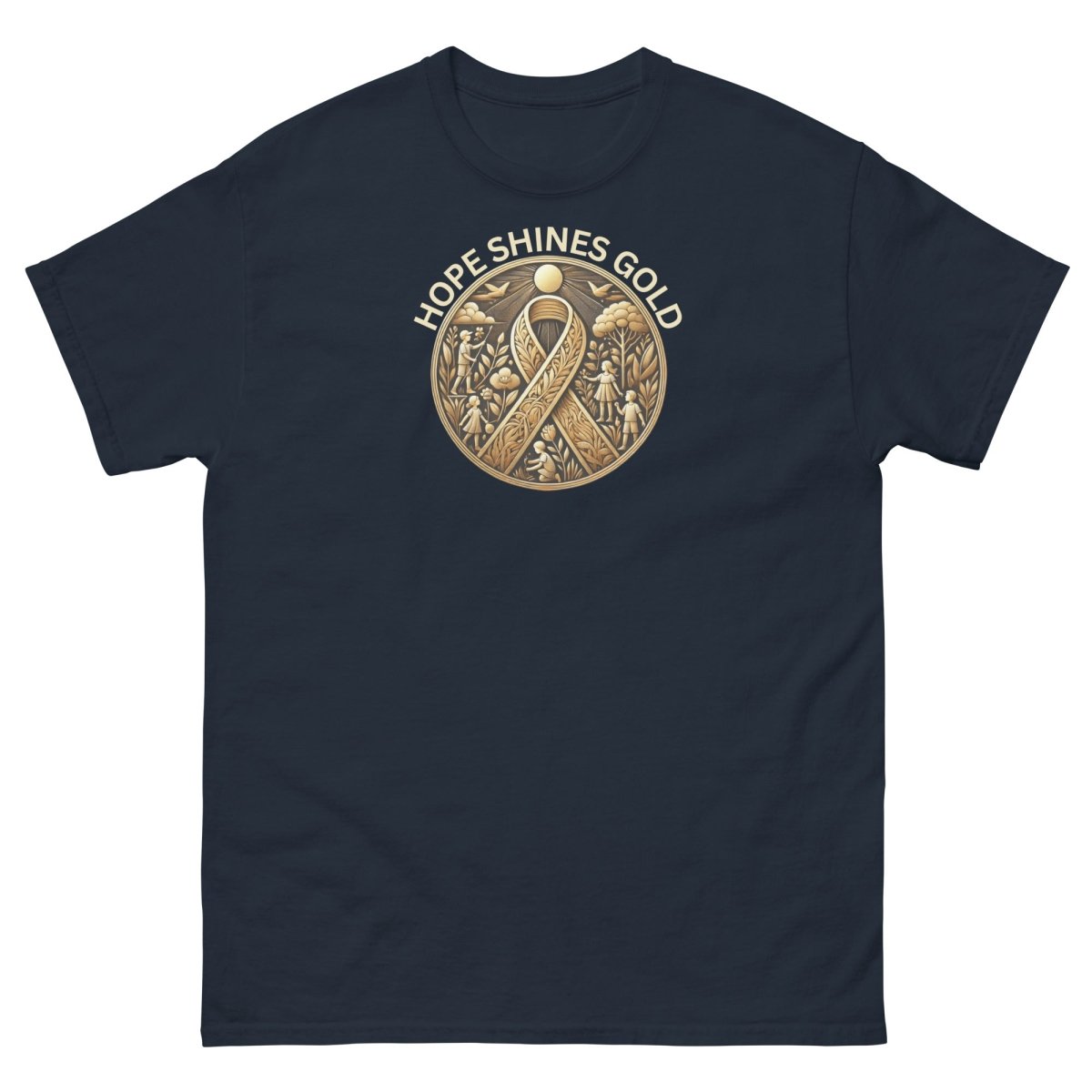 Childhood Cancer Adult Hope Shine Tee - JohnVsGBMNavyS