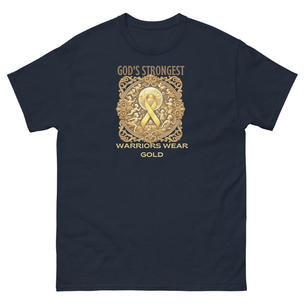 Childhood Cancer Adult Strongest Tee - JohnVsGBMNavyS