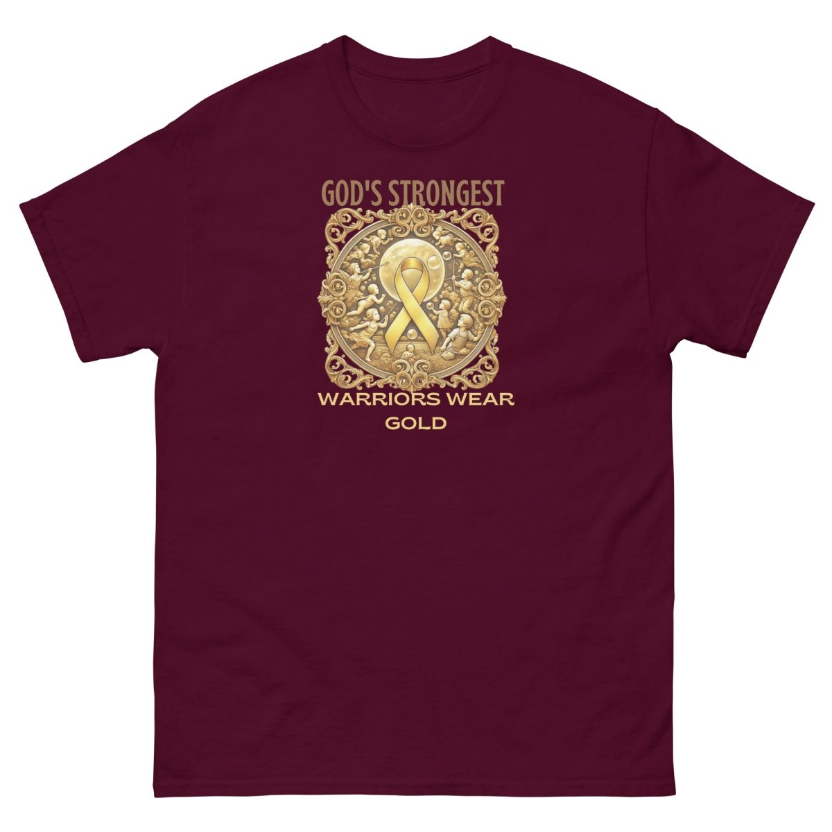 Childhood Cancer Adult Strongest Tee - JohnVsGBMMaroonS