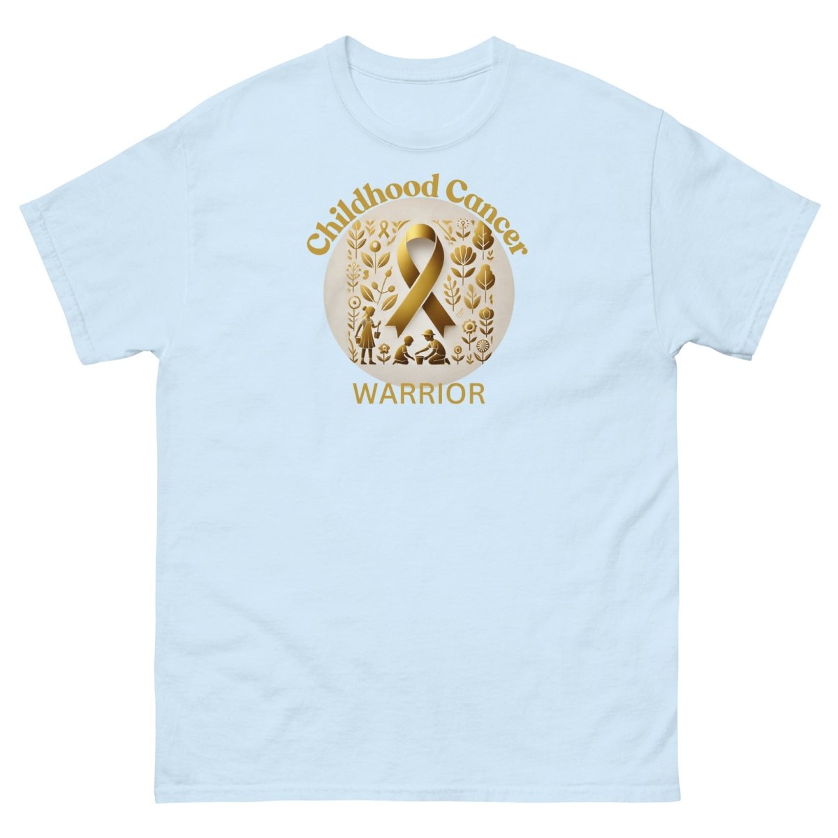 Childhood Cancer Adult Warrior Tee - JohnVsGBMLight BlueS