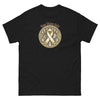 Childhood Cancer Adult Wear Gold Tee - JohnVsGBMBlackS