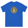 Childhood Cancer Adult Wear Gold Tee - JohnVsGBMRoyalS