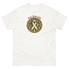 Childhood Cancer Adult Wear Gold Tee - JohnVsGBMWhiteS