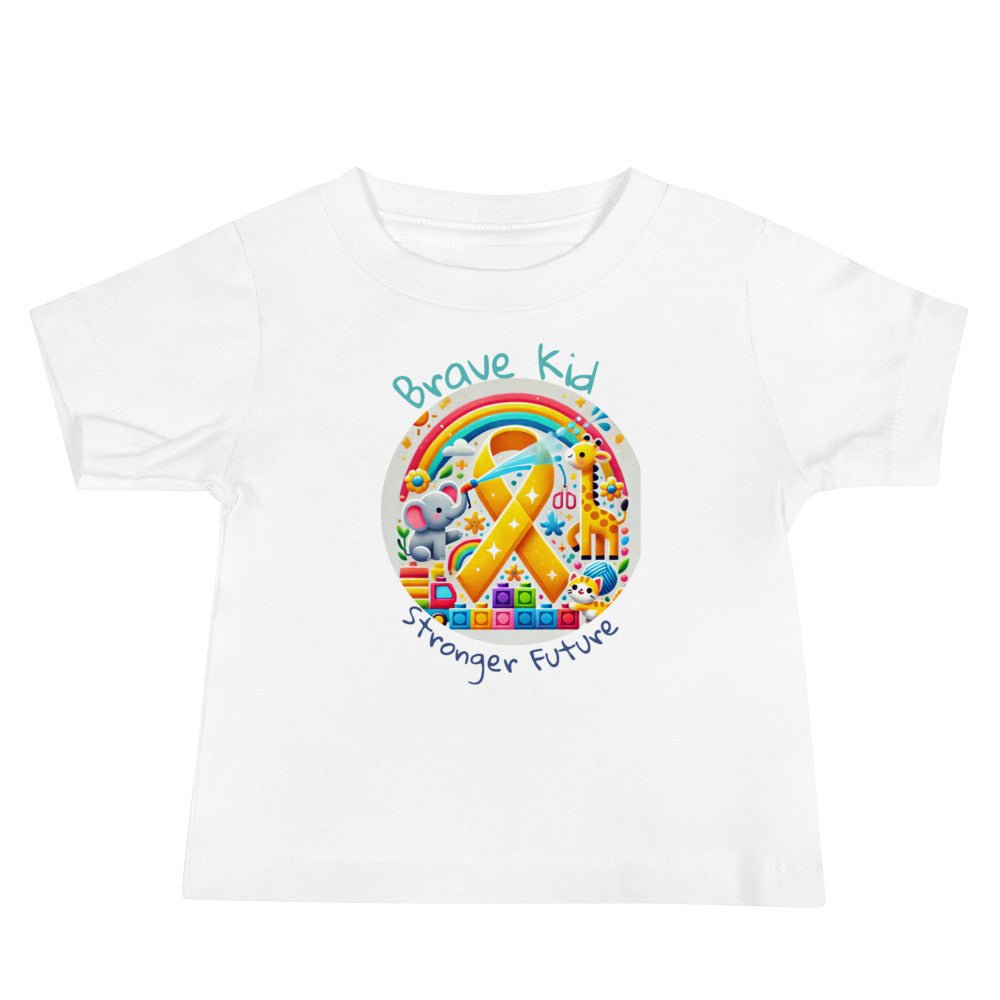 Childhood Cancer Brave Tee - JohnVsGBMWhite6 - 12m