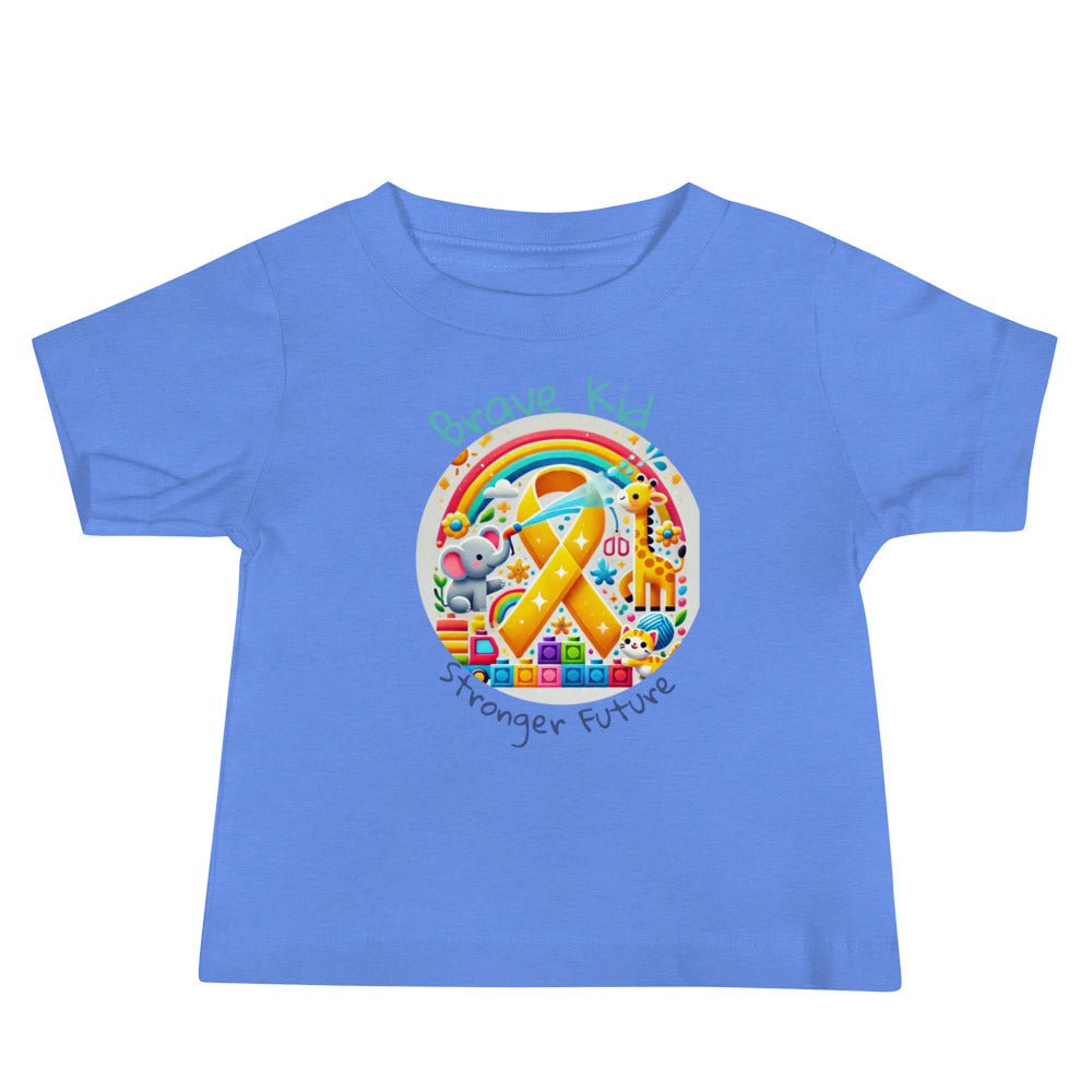 Childhood Cancer Brave Tee - JohnVsGBMHeather Columbia Blue6 - 12m