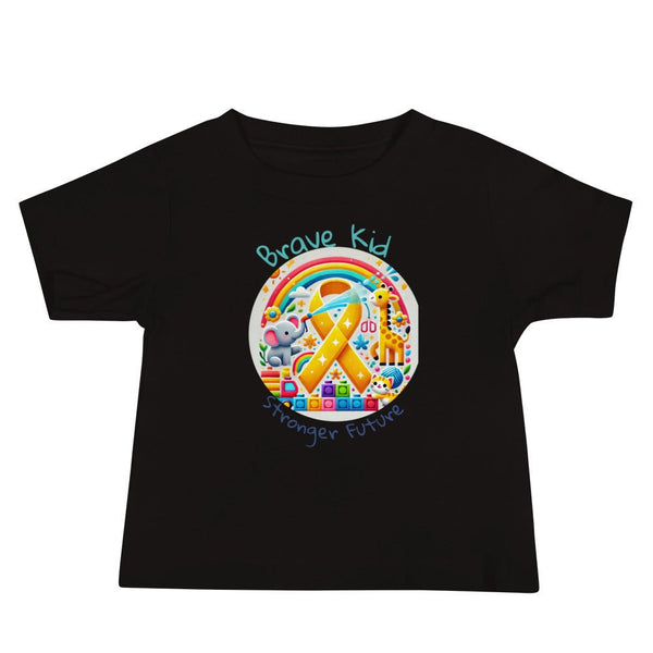 Childhood Cancer Brave Tee - JohnVsGBMBlack6 - 12m