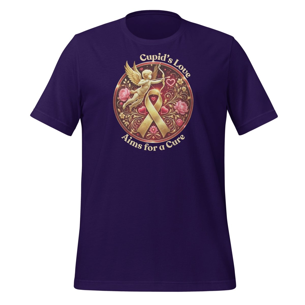 Childhood Cancer Cupid Love Tee - JohnVsGBMTeam PurpleS