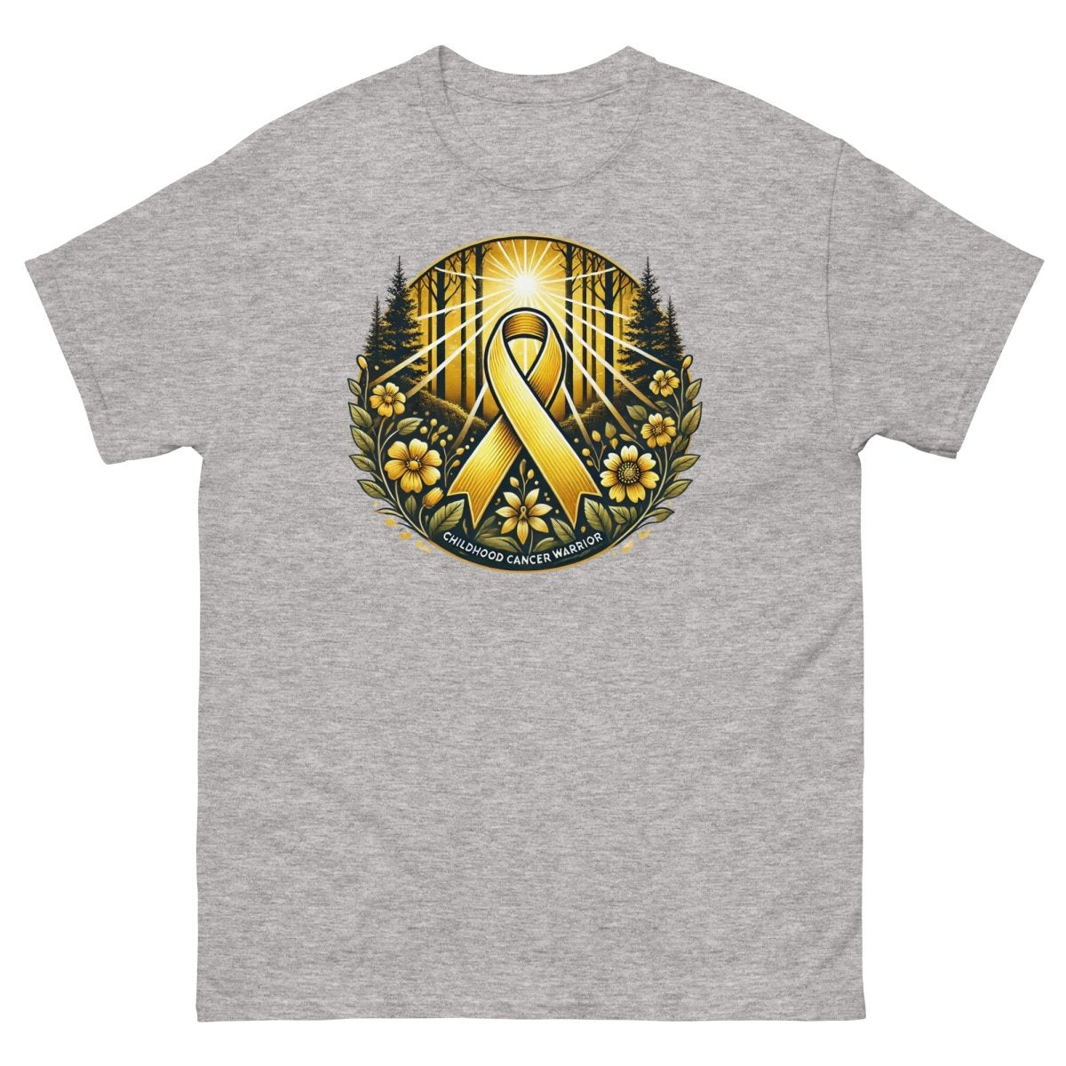 Childhood Cancer Forest Tee - JohnVsGBMSport GreyS