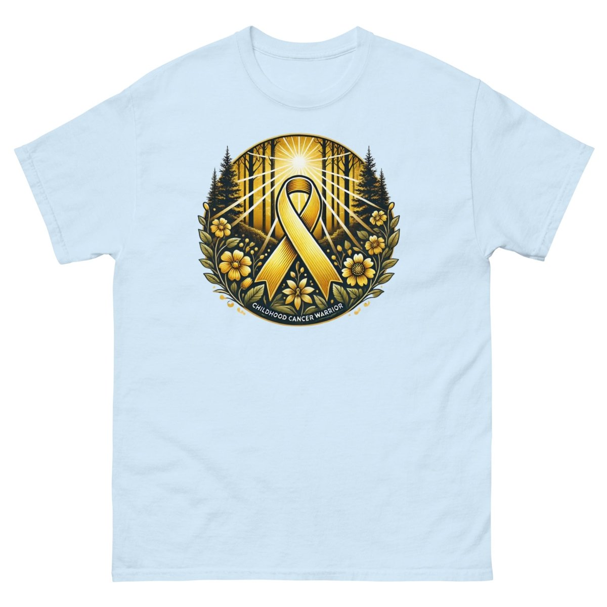 Childhood Cancer Forest Tee - JohnVsGBMLight BlueS